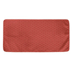 Red Japanese Wave Pattern Print Towel