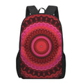 Red Kaleidoscope Print 17 Inch Backpack