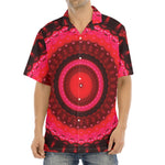 Red Kaleidoscope Print Aloha Shirt