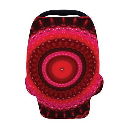 Red Kaleidoscope Print Baby Seat Cover