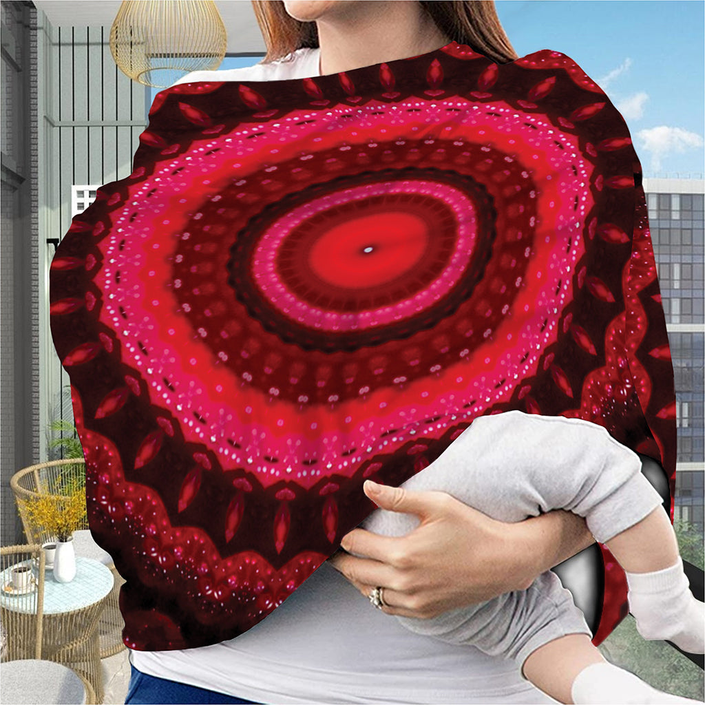 Red Kaleidoscope Print Baby Seat Cover