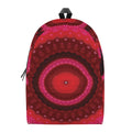 Red Kaleidoscope Print School Backpack