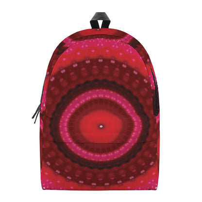 Red Kaleidoscope Print Backpack