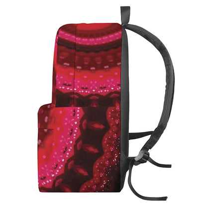 Red Kaleidoscope Print Backpack