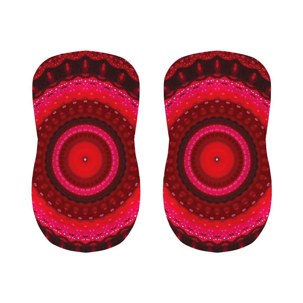 Red Kaleidoscope Print Bar Stool Covers