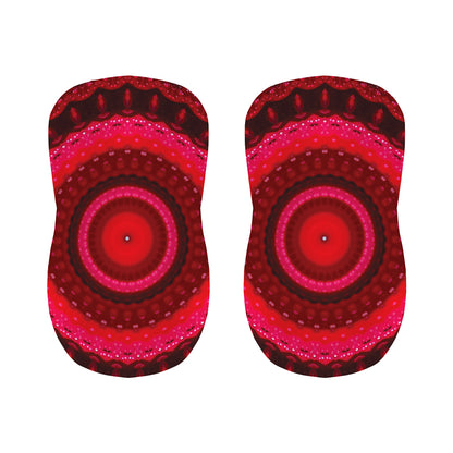Red Kaleidoscope Print Bar Stool Covers
