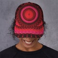 Red Kaleidoscope Print Baseball Cap