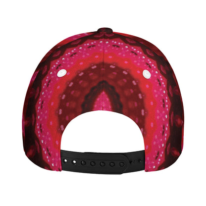 Red Kaleidoscope Print Baseball Cap