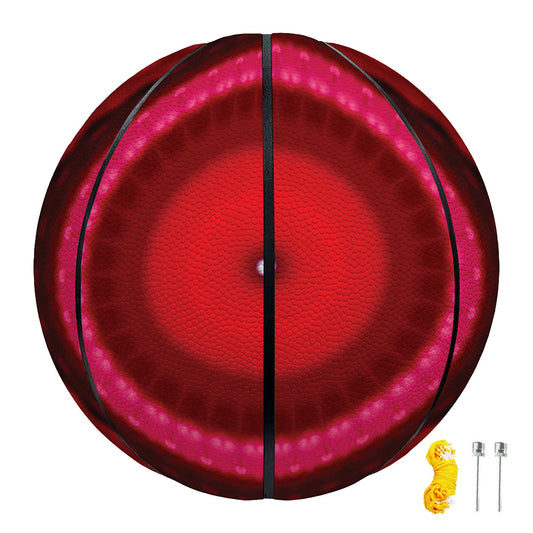 Red Kaleidoscope Print Basketball