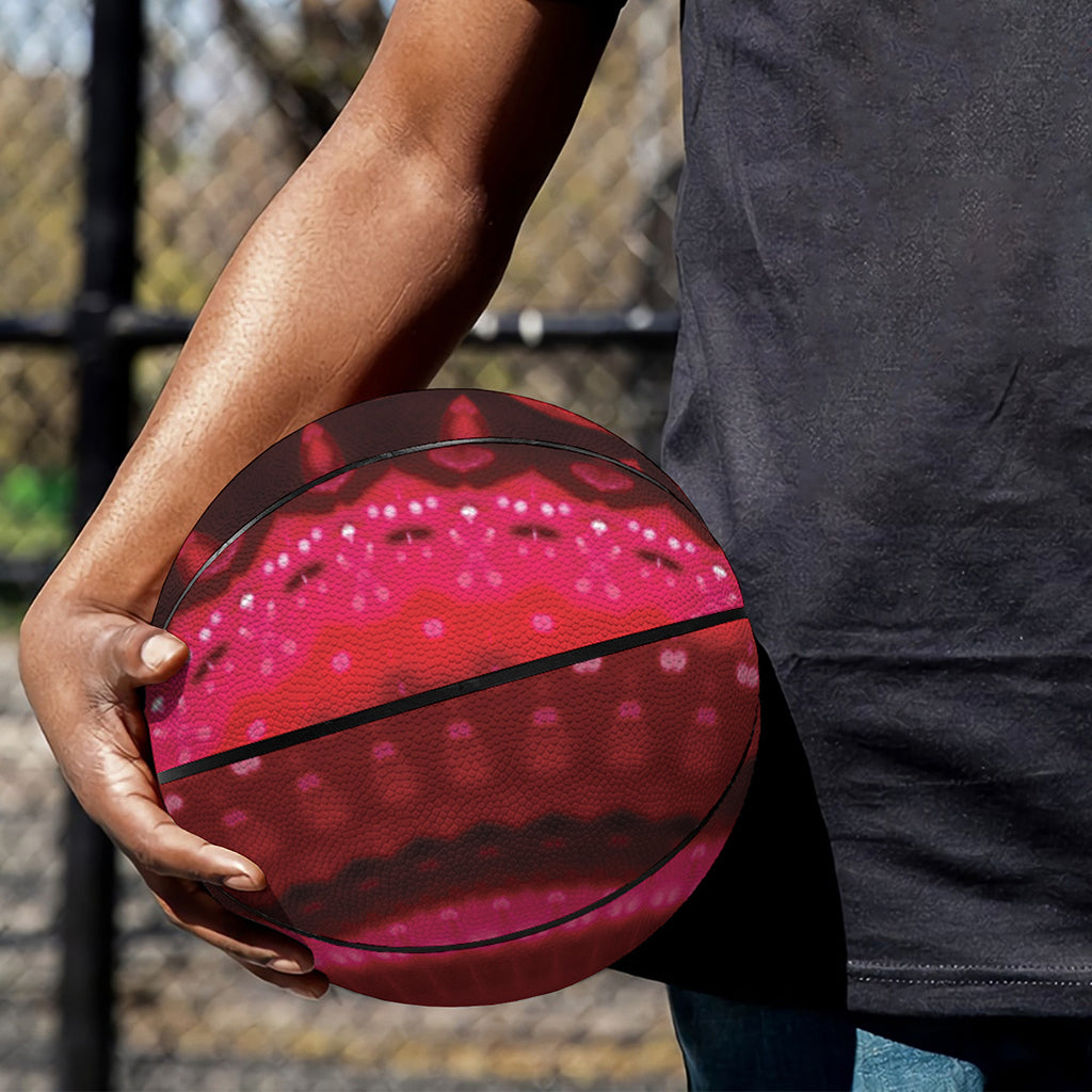 Red Kaleidoscope Print Basketball