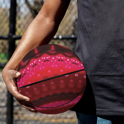Red Kaleidoscope Print Basketball