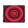 Red Kaleidoscope Print Bifold Wallet