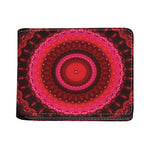 Red Kaleidoscope Print Bifold Wallet