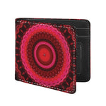 Red Kaleidoscope Print Bifold Wallet