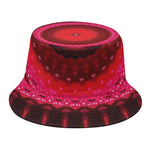 Red Kaleidoscope Print Bucket Hat