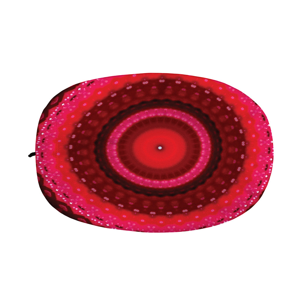 Red Kaleidoscope Print Car Side Mirror Covers