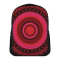 Red Kaleidoscope Print Casual Backpack