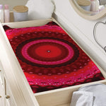 Red Kaleidoscope Print Changing Pad Cover