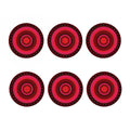 Red Kaleidoscope Print Coaster Set