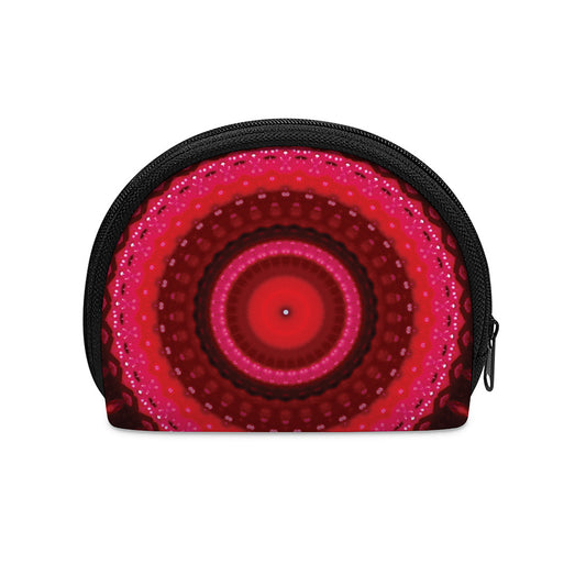 Red Kaleidoscope Print Coin Purse