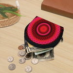 Red Kaleidoscope Print Coin Purse