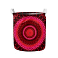 Red Kaleidoscope Print Collapsible Laundry Basket