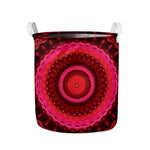Red Kaleidoscope Print Collapsible Laundry Basket