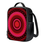 Red Kaleidoscope Print Crossbody Lunch Bag