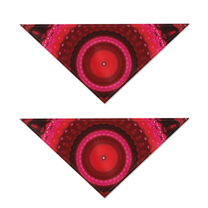 Red Kaleidoscope Print Dog Bandana