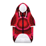Red Kaleidoscope Print Dog Zip Up Hoodie