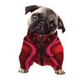 Red Kaleidoscope Print Dog Zip Up Jacket