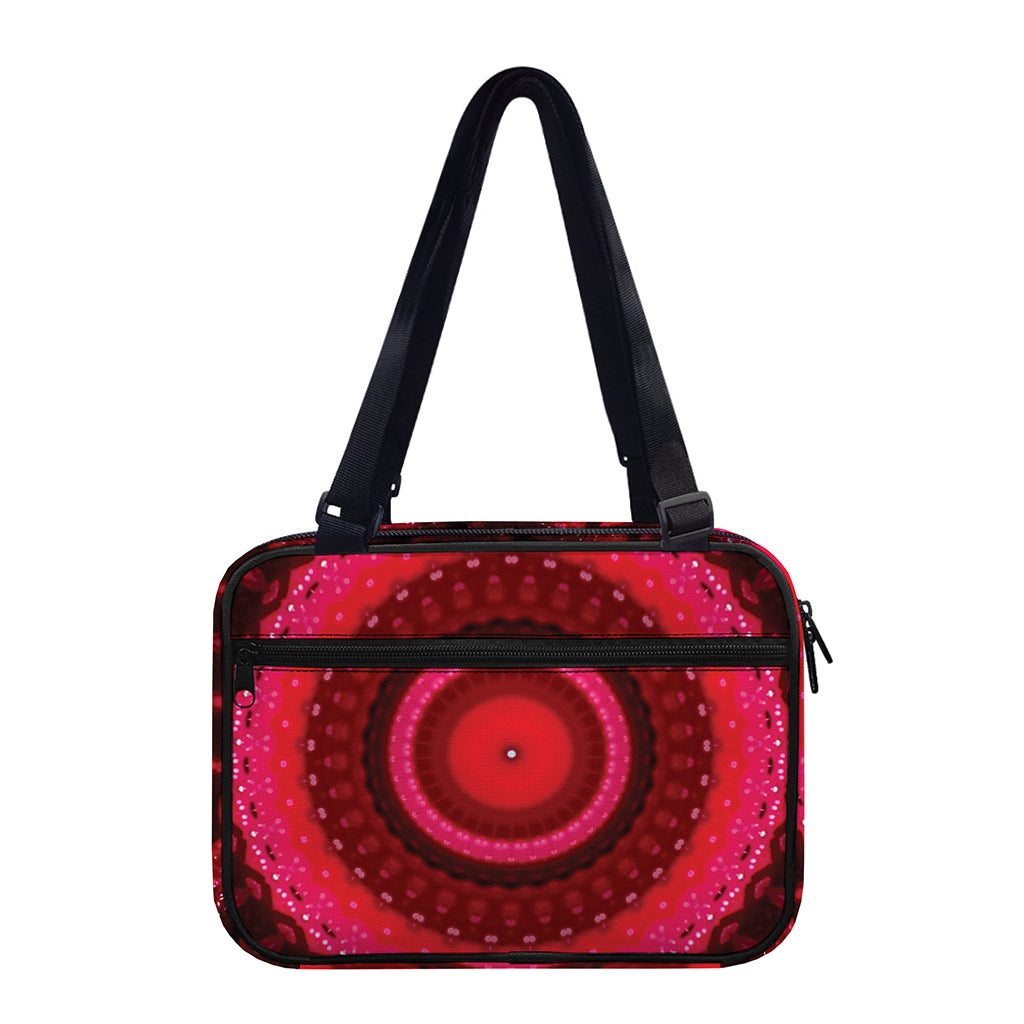Red Kaleidoscope Print Double Strap Bible Bag