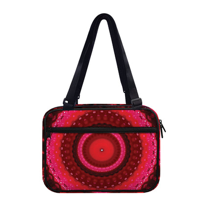 Red Kaleidoscope Print Double Strap Bible Bag