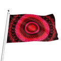 Red Kaleidoscope Print Flag