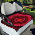 Red Kaleidoscope Print Golf Cart Seat Cover