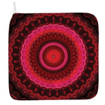 Red Kaleidoscope Print Hand Towel