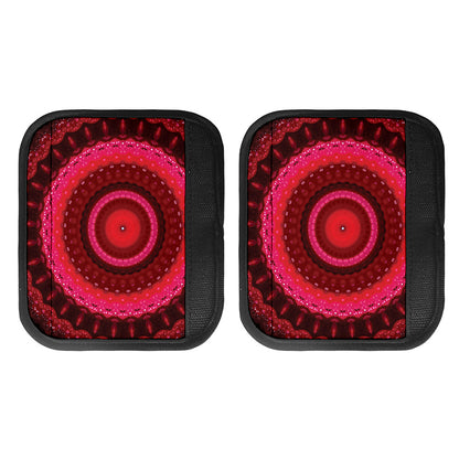 Red Kaleidoscope Print Handle Covers