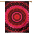 Red Kaleidoscope Print House Flag