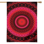 Red Kaleidoscope Print House Flag
