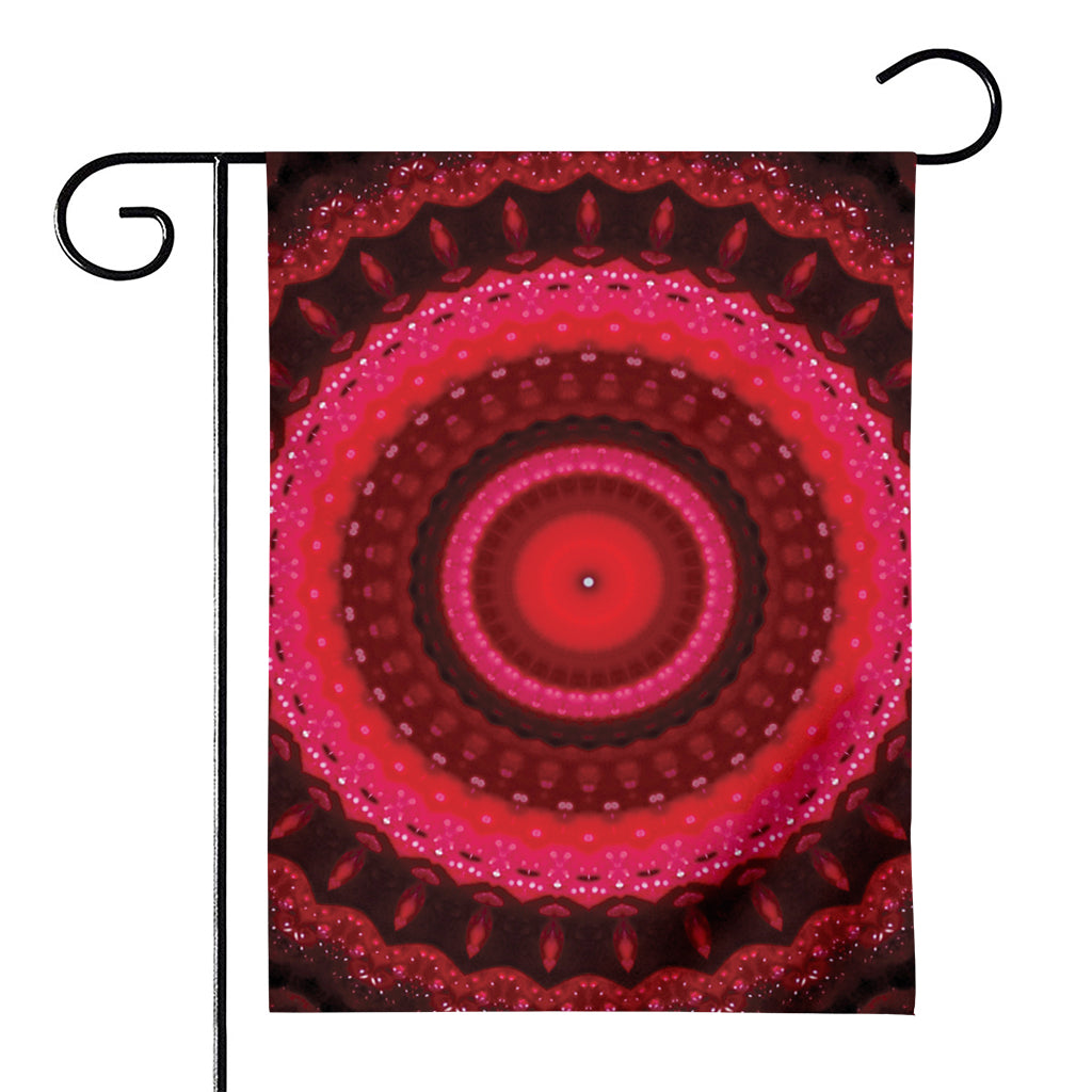Red Kaleidoscope Print House Flag