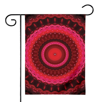 Red Kaleidoscope Print House Flag