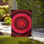 Red Kaleidoscope Print House Flag