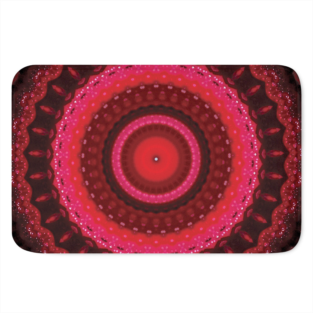 Red Kaleidoscope Print Indoor Door Mat