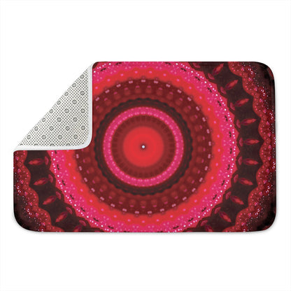Red Kaleidoscope Print Indoor Door Mat