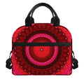 Red Kaleidoscope Print Insulated Lunch Bag