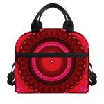 Red Kaleidoscope Print Insulated Lunch Bag
