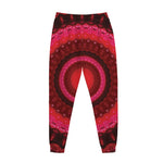 Red Kaleidoscope Print Jogger Pants