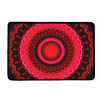 Red Kaleidoscope Print Kitchen Mat