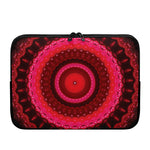 Red Kaleidoscope Print Laptop Sleeve