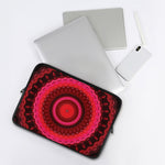 Red Kaleidoscope Print Laptop Sleeve